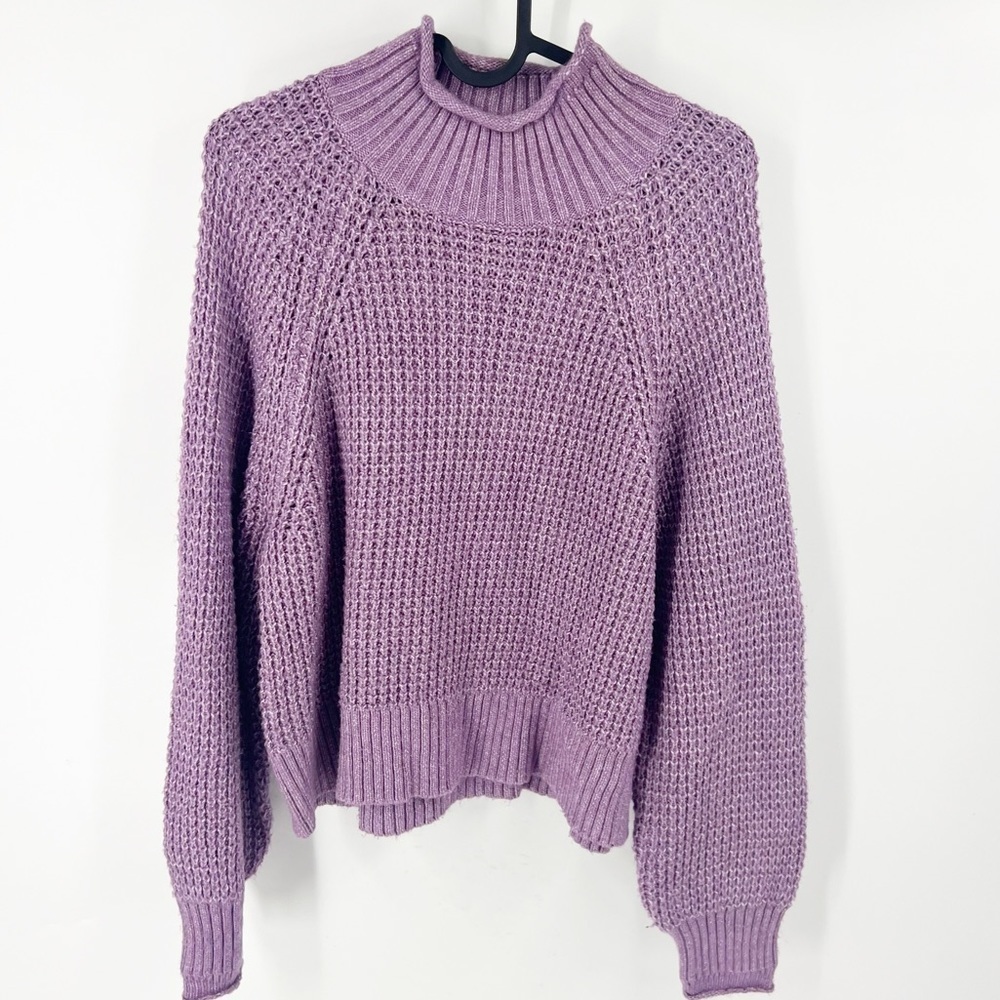 ✅ AMERICAN EAGLE PURPLE‎ COWL NECK SWEATER SIZE SMALL